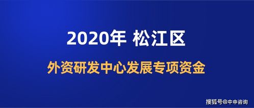 2020年松江區外資研發中心發展專項資金 一次性開辦資助最高300萬元與創業服務咨詢支持